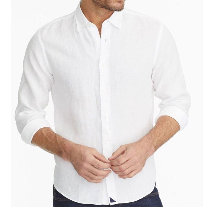 White button up mens dress shirt