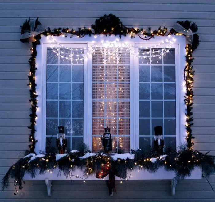 How to decorate a picture window for christmas