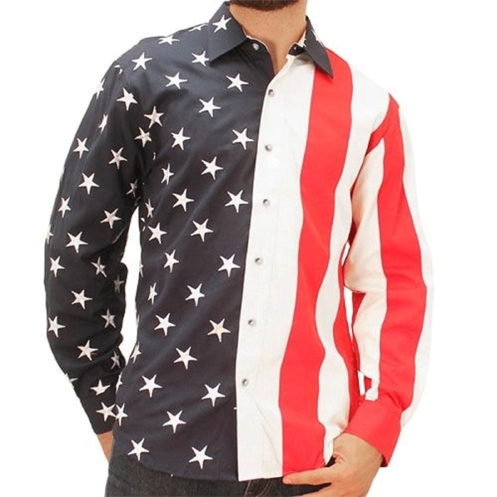 American flag dress shirt mens shirts