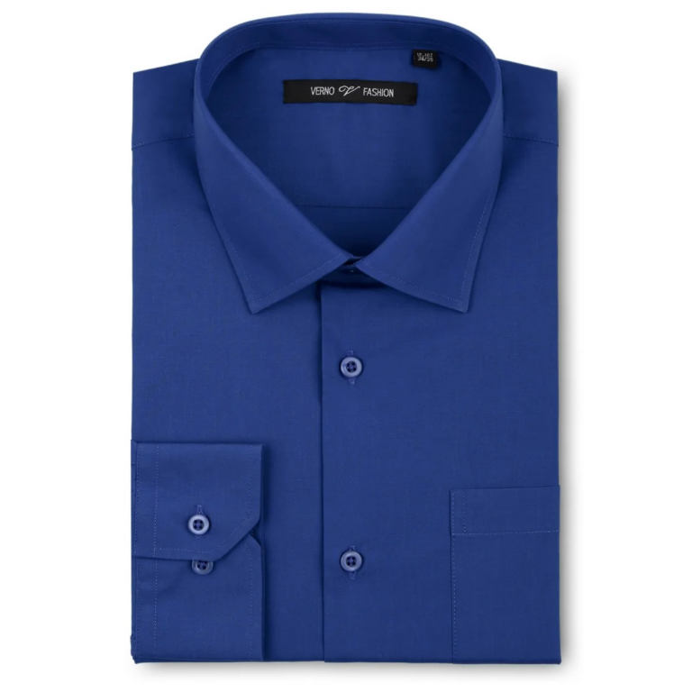 Royal blue men dress shirt