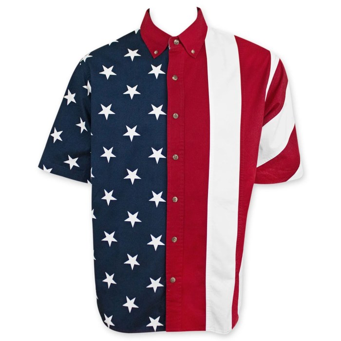 American Flag Dress Shirt Mens Shirts Patriotic Style for Men