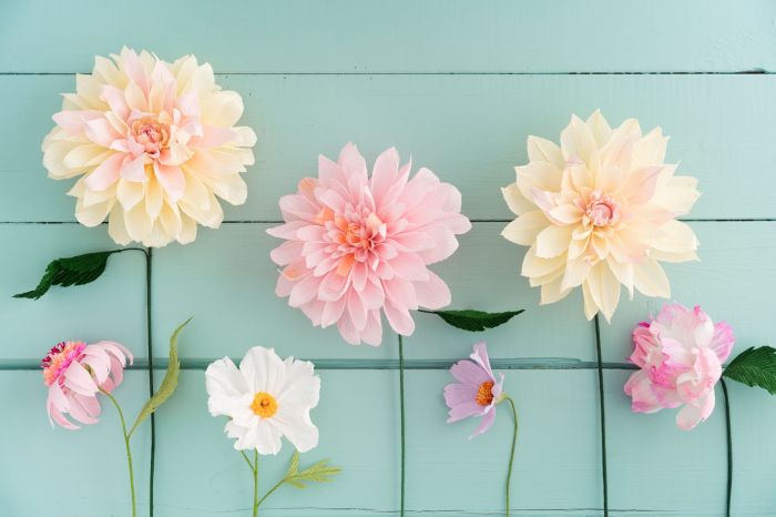 Paper flowers diy craft easy kids little