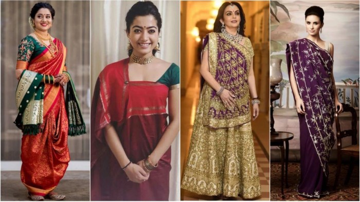 How to dress a saree in latest style